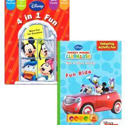 Disney Colouring & Activity Fun Books Combo 11 Set of 2-4