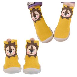 Bembika Lion Face Designed Applique Detailed Socks Shoe - Yellow-picture-3