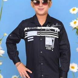 Eliq Boys Original Opaque Printed Party Shirt-image-55