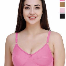 College Girl Eden Women Solid All Day Comfort Cotton Bra Pack Of 4-picture-34
