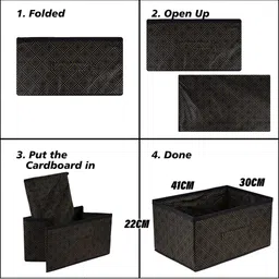 Kuber Industries Black & Gold Toned Regular Drawer Organiser image 4