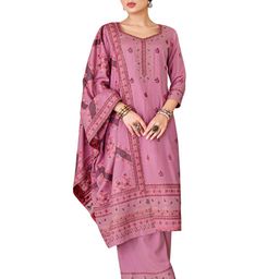 DRAVINAM Floral Embroidered Pashmina Unstitched Dress Material-image-48