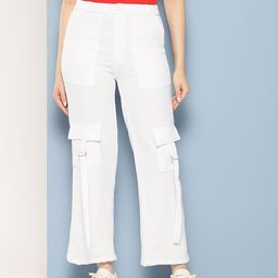 Aarika Relaxed Straight Leg Straight Fit High-Rise Cargos-image-91