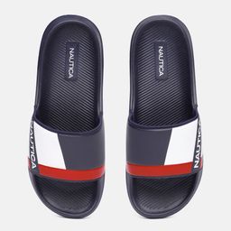 Nautica Men Brand Logo Printed Sliders-picture-31