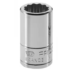 FACOM 6.35 mm (1/4 inch) Drive Socket 12-Points 22 mm Length, R.7E-7