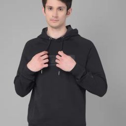 Force NXT Black Cotton Regular fit Solid Hooded Sweatshirt-19