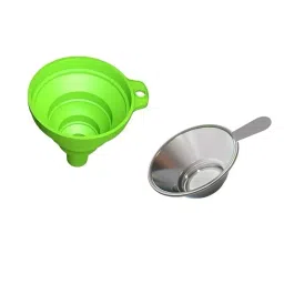 Protomont 3D Printer Accessories Silicone Collapsible Funnel with Stainless Steel Resin Filter Cup for SLA DLP LCD (Pack of 2 ), PR_82-16