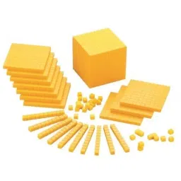 ARIA 2002 Orange Plastic Montessori Math Teaching Base Ten Blocks Set (131 Pcs)-image-33