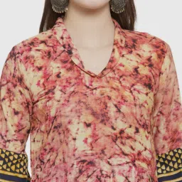 Indibelle Rust Printed A Line Kurta image 5