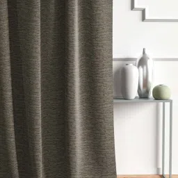 DDecor Grey Polyester Window Curtain (5 ft.) - Set of 1 image 1