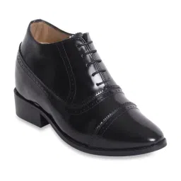 Celby Men's Height Increasing Black Oxford Boots-image-71