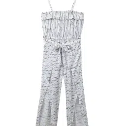 Cub McPaws Kids White Printed Girls Jumpsuits-image-20