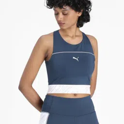 Puma Navy Round Neck Crop Top-image-44