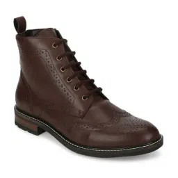 Truffle Collection Men's Brown Brogue Boots-38