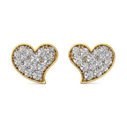 Joyalukkas 18k Yellow Gold & Diamond Stud Earrings for Girls-image-67