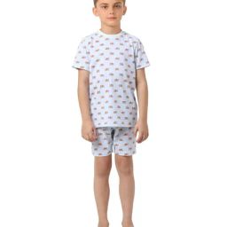 Jack & Jones Junior Light Blue Printed T-Shirt with Shorts-image-32