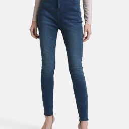 Kazo Blue Fitted High Rise Jeans-image-72