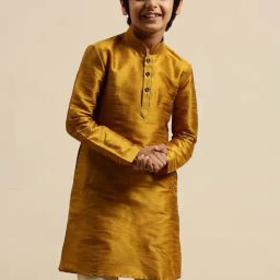 Sanwara Kids Rich Gold Regular Fit Kurta-image-90