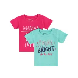 Bodycare Kids Fuchsia & Green Graphic Print T-Shirt (Pack Of 2)-image-45