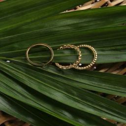 Accessorize London Golden Casual Ring - Set of 3-picture-38