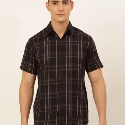 Jainish Black Regular Fit Checks Shirt-picture-10