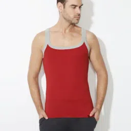 Van Heusen Athleisure Slim Fit Moisture Wicking Ultra Soft Solid Vest - Tomato-image-96