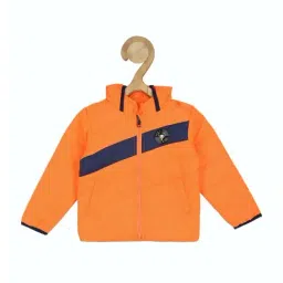 Allen Solly Junior Orange & Black Color Block Full Sleeves Jacket-image-81