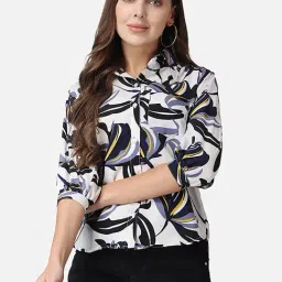 Cation White Printed Shirt-97