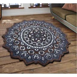 Presto Brown & Grey Polyester Carpet-34