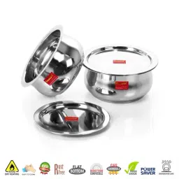 Sumeet Granite Finish NonStick Silver Stainless Steel Round Shape Grill Pan 1.9L-image-34