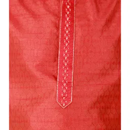 Pro-Ethic Style Developer Kids Red & Beige Printed Full Sleeves Kurta with Pyjamas image 5