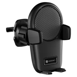 Portronics Clamp Z Car Phone Holder with 360 Degree Rotation, AC Vent Mount, Strong Grip (Black) image 1