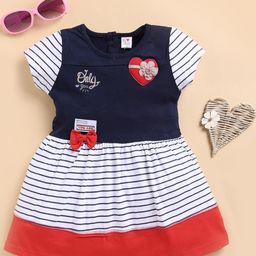 I LOVE MOM Girls Orange Dresses-14
