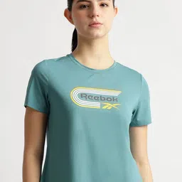 Reebok Women Solid Round Neck T-shirt-image-58