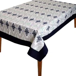 BILBERRY Furnishing by preeti grover Grey Set of 6 Geometric Printed Cotton 6-Seater Table Cover-4