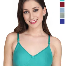 Liigne Women Pack Of 5 Full Coverage Lightly Padded T-shirt Bra-picture-23