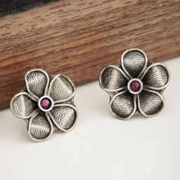 Fabindia Silver Stud Earrings-image-94