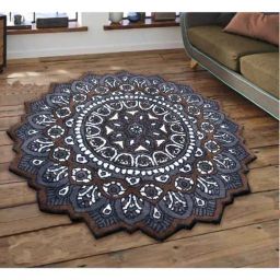 Presto Brown & Grey Polyester Carpet-46