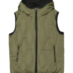 TOMMY HILFIGER Utility Olive Solid Regular Fit Jacket-picture-3