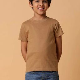 Tales & Stories Kids Brown Cotton Regular Fit T-Shirt-picture-7