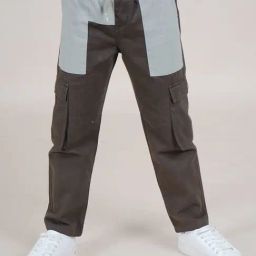 Kiddopanti Multi Cotton Regular Solid Trousers Pants-image-5