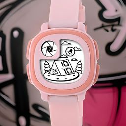 Otage Kids Patterned Dial & Straps Digital Multi Function Watch Kid-Home-Pink-31