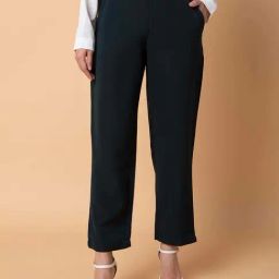 SHOWOFF Green Mid Rise Formal Trousers-image-23