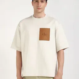 Calvin Klein Jeans Cream Regular Fit T-Shirt-picture-4