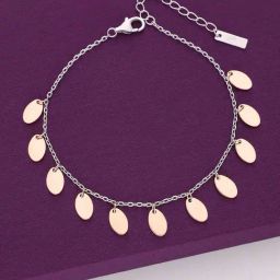 Kai Jewel Sterling Silver Dancing Coins Charm Rose Gold Bracelet for Women-image-41