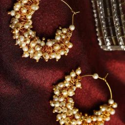Sohi Gold-Plated Hoop Earrings-47