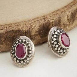 Fabindia Silver Stud Earrings-image-83