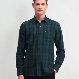 Arrow Sport Green Slim Fit Checks Shirt-picture-23