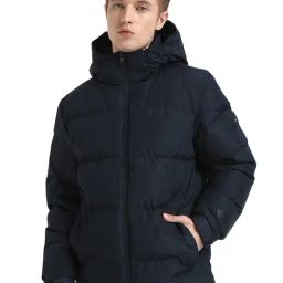 TOMMY HILFIGER Blue Polyster Regular Fit Solid Jacket-picture-39