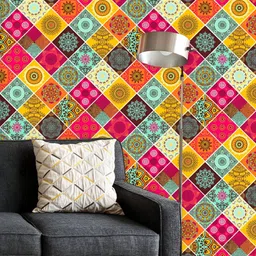 ArtzFolio Printed UV-Resistant Anti-Bacterial Vintage Motifs ArtPeel & Stick Wallpaper-image-66